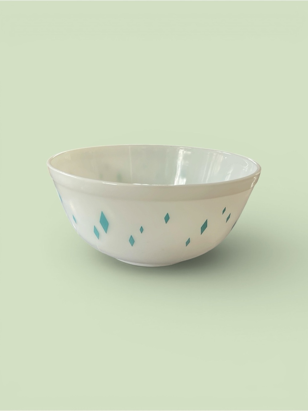 Pyrex | 1950’s Rare “Dainty Maid” Promotional Turquoise Diamond Mixing Bowl